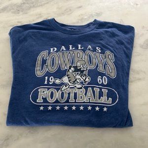 Dallas Cowboys Vintage Logo Heather Blue Fanatics Brand Shirt Size 2XL